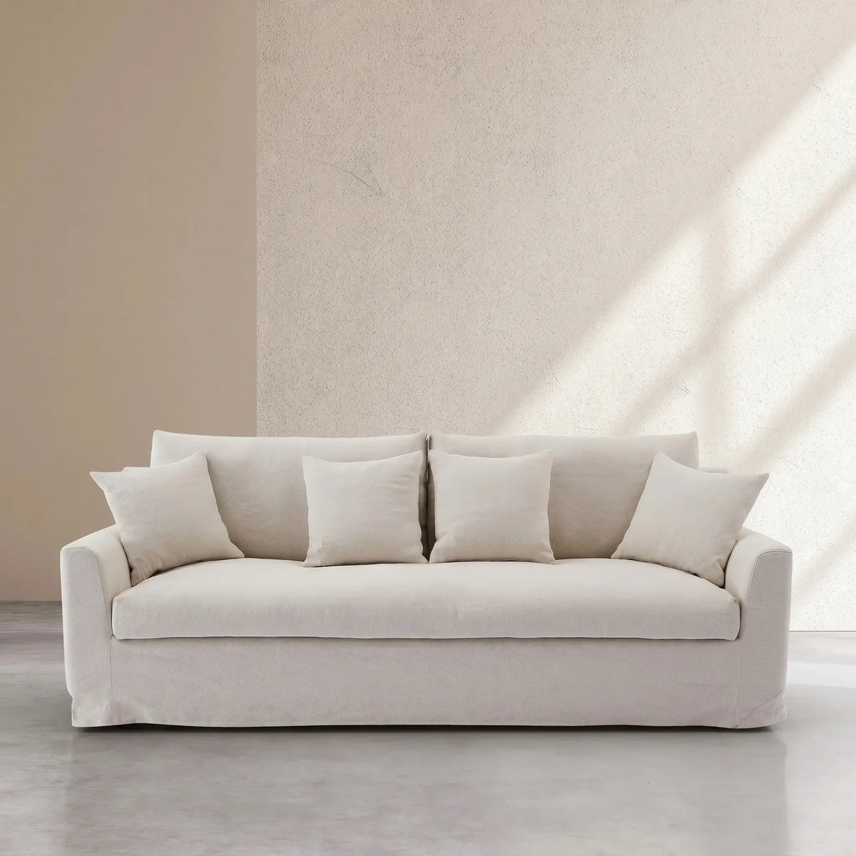 OSTUNI - Linen 3 Seater Sofa
