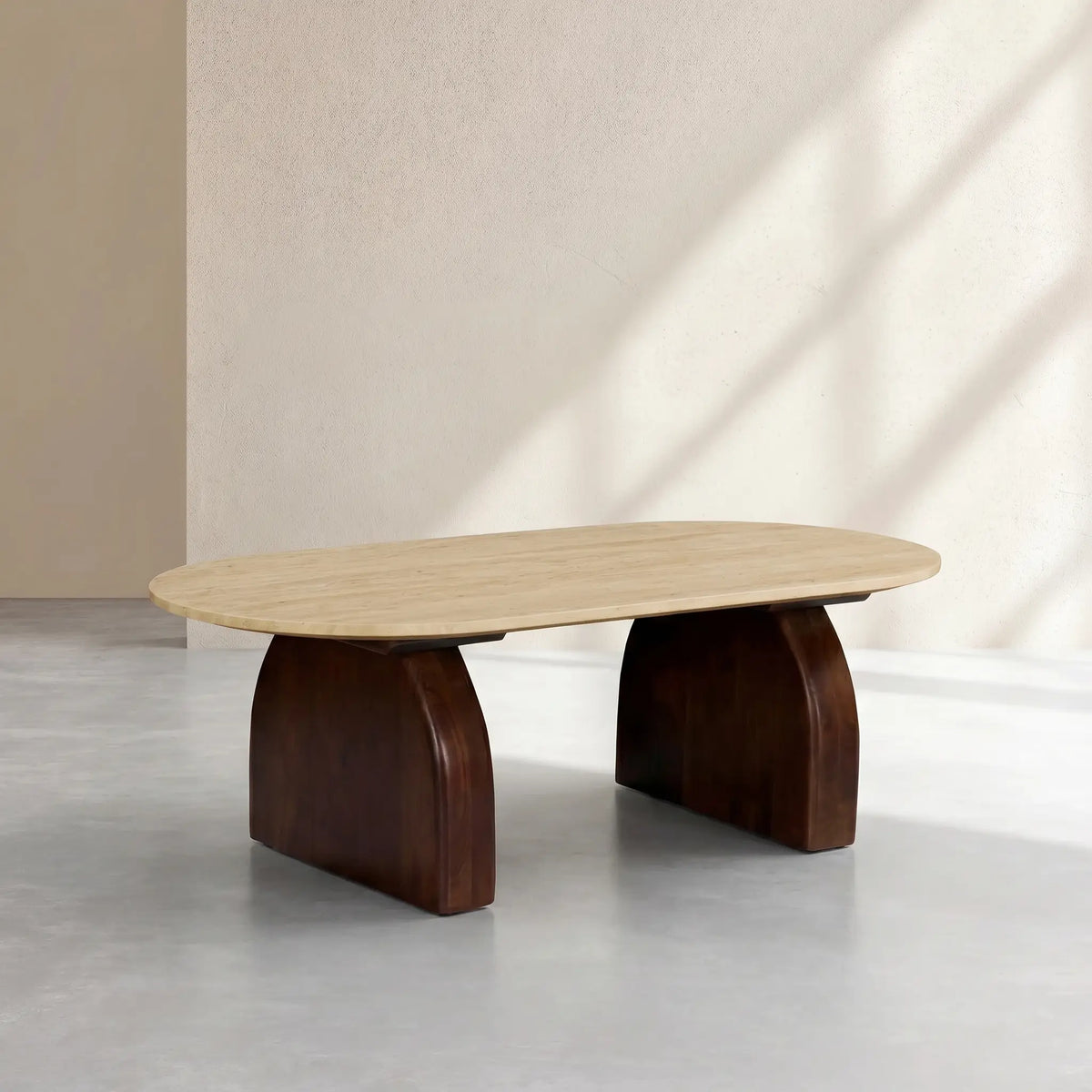 PIETRA - Travertine Oval Coffee Table