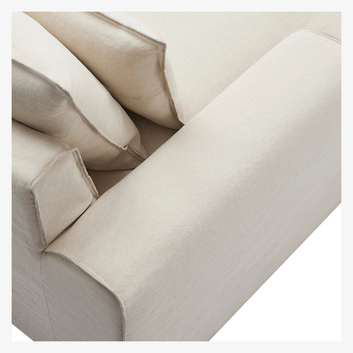 GINOSA - Linen Left-hand Chaise Sofa Cover