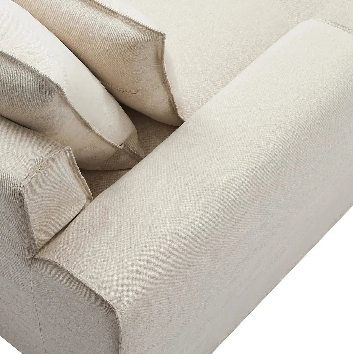 GINOSA - Linen Left-hand Chaise Sofa