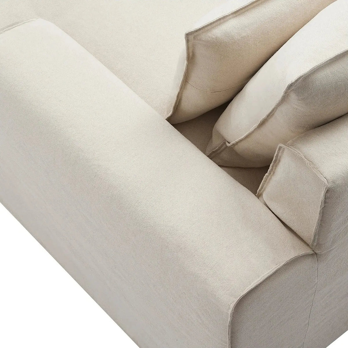 GINOSA - Linen Right-hand Chaise Sofa