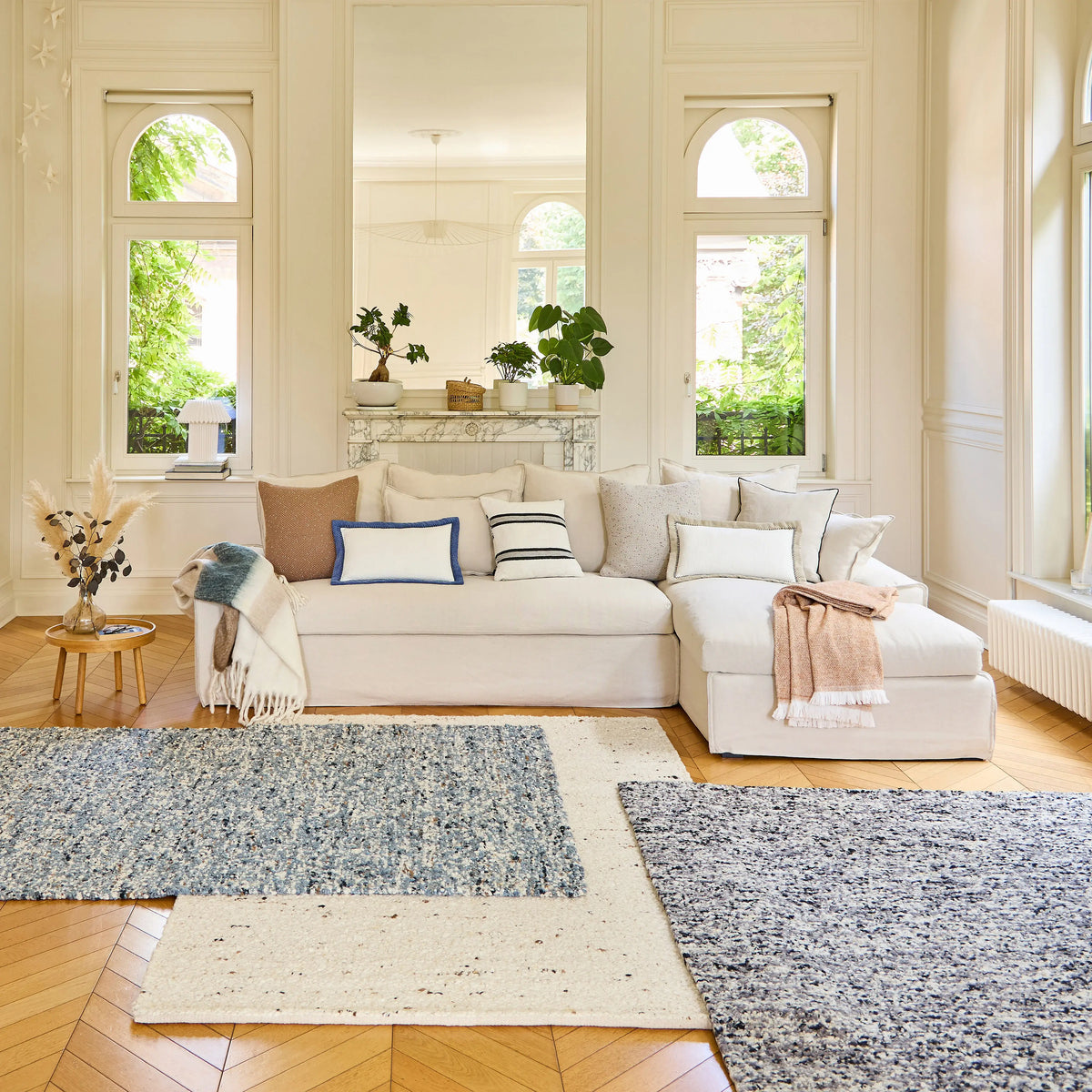 GINOSA - Linen Right-hand Chaise Sofa Cover