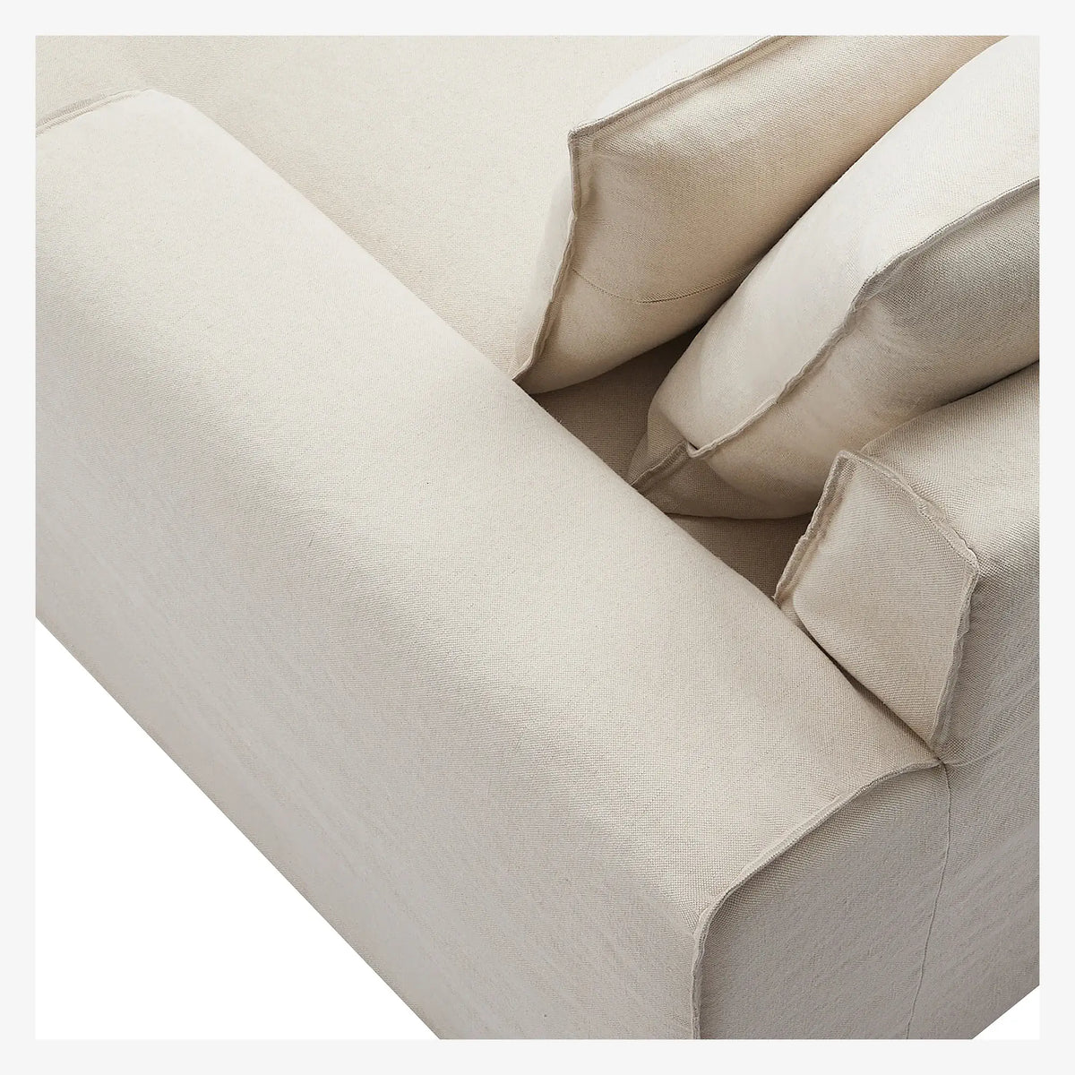 GINOSA - Linen Right-hand Chaise Sofa Cover
