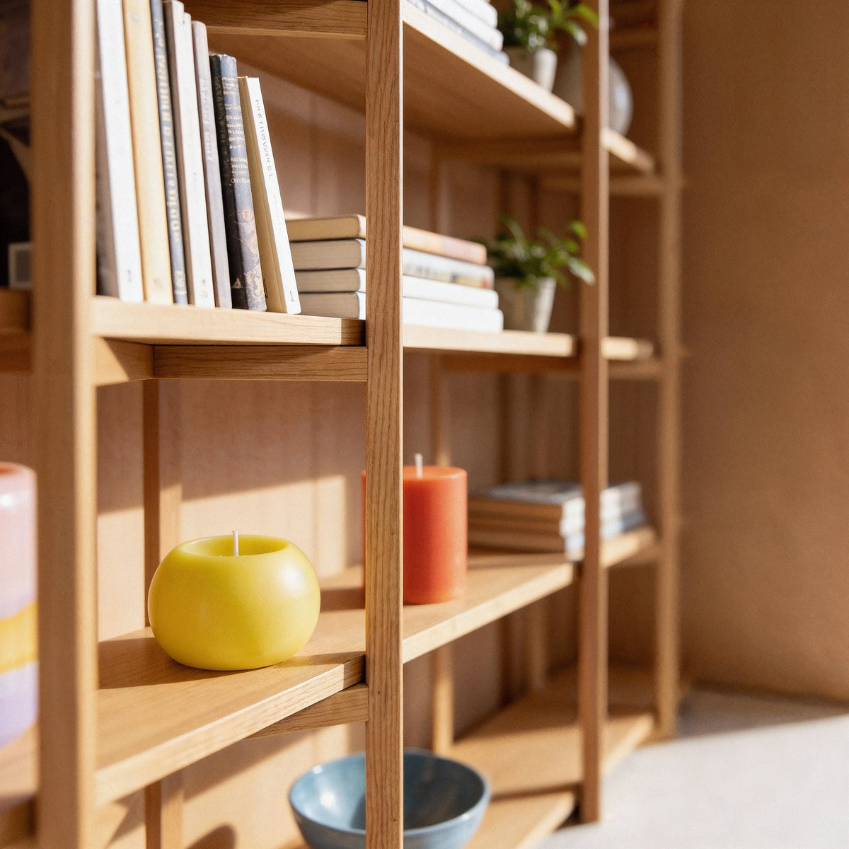 JANOA - Oak Large 5-shelf Bookcase