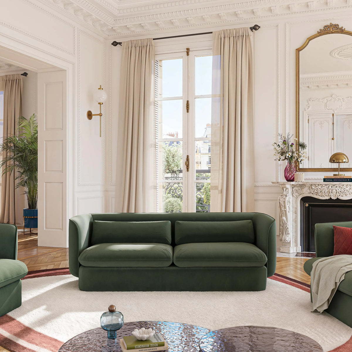 KALMIA - Fabric 3 Seater Sofa