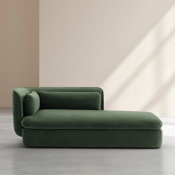 KALMIA - Fabric Chaise Sofa - Right Facing