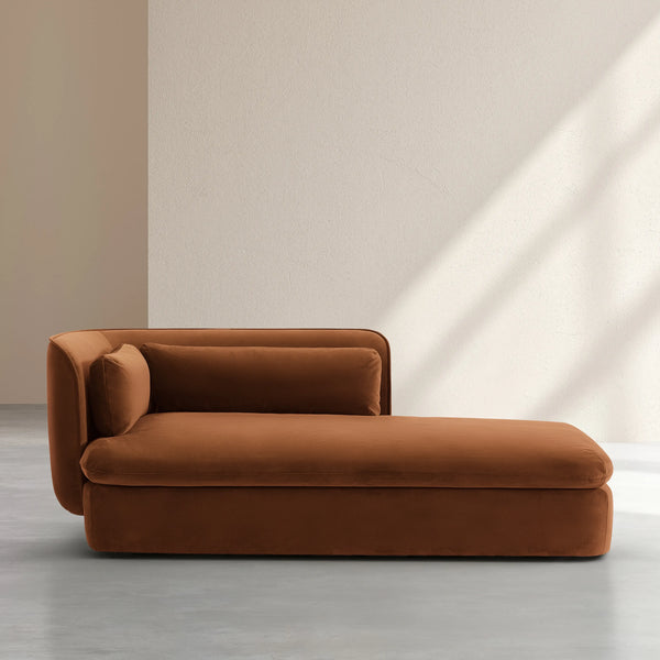 KALMIA - Fabric Chaise Sofa - Right Facing
