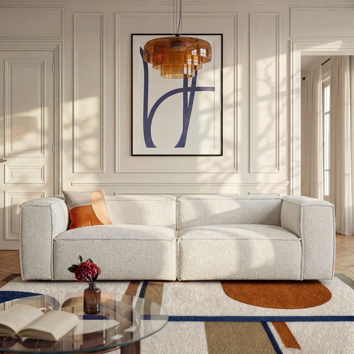 KUTI - Bouclé 4 Seater Sofa