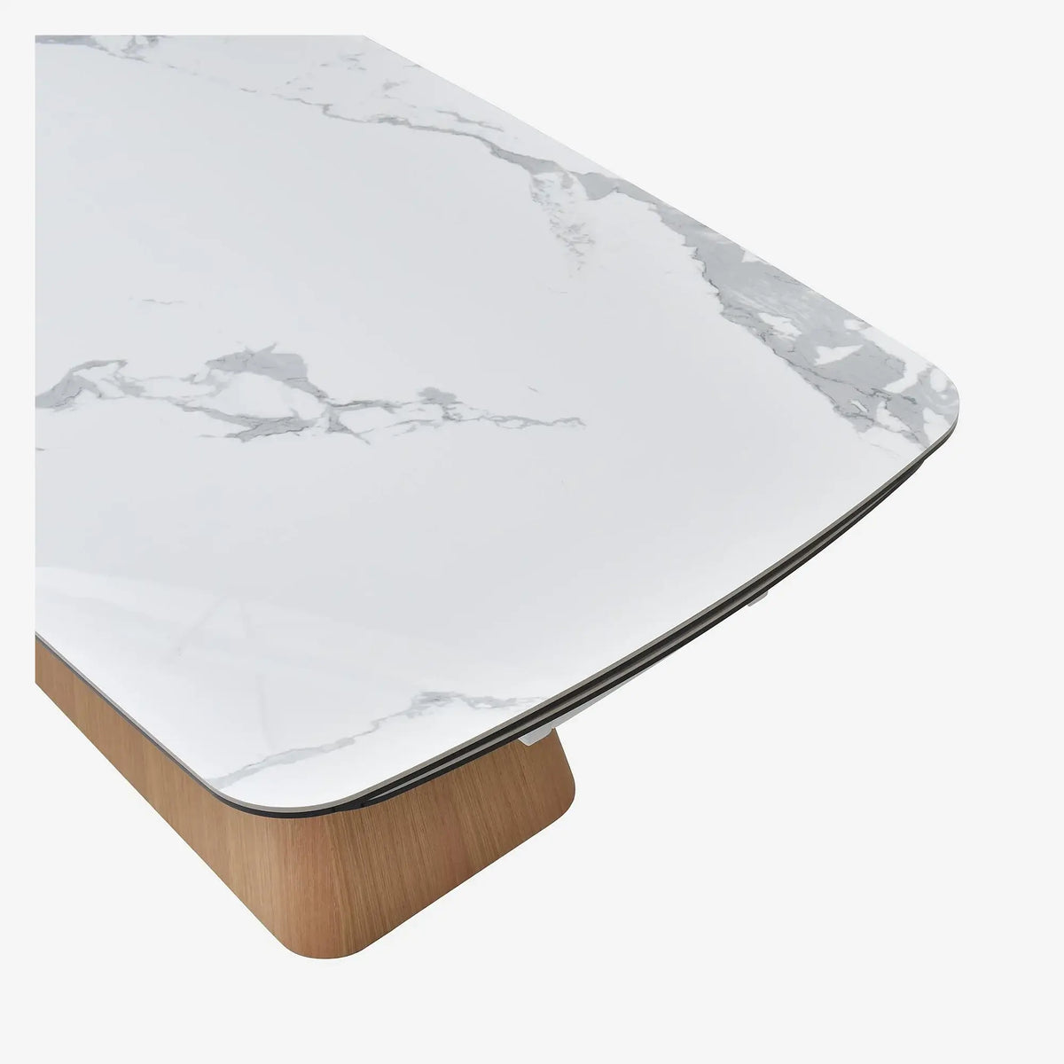 LINKA - Ceramic & Oak Extendable Dining Table