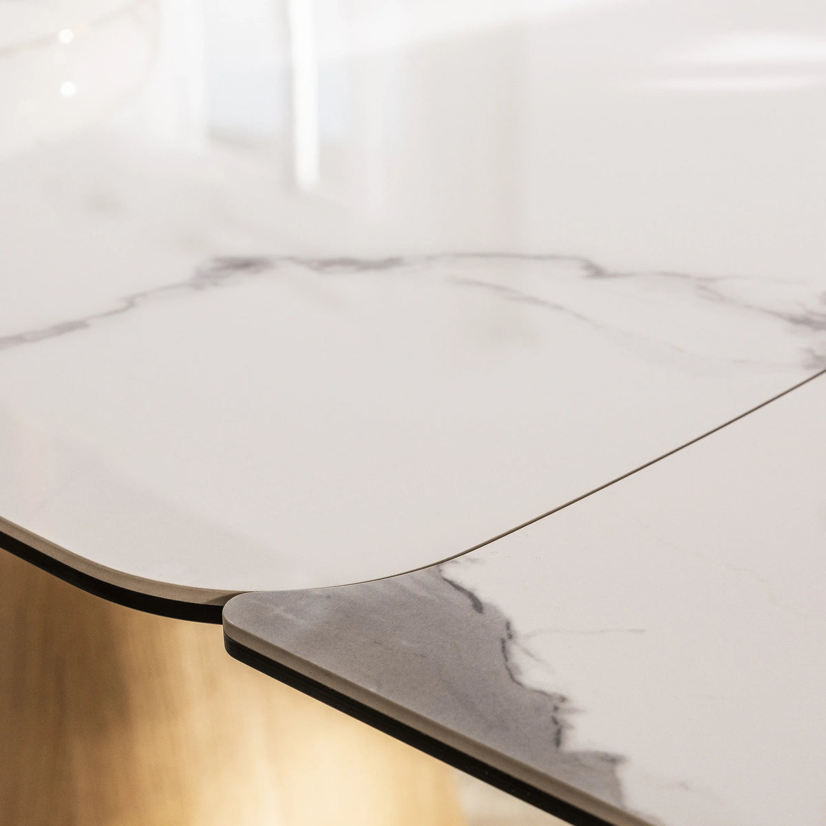 LINKA - Ceramic & Oak Extendable Dining Table