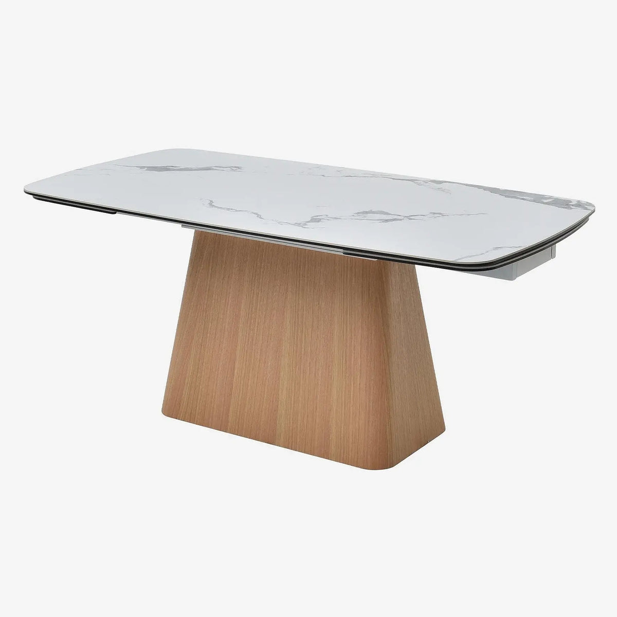 LINKA - Ceramic & Oak Extendable Dining Table
