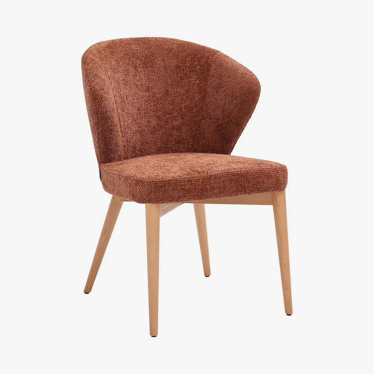LURIS - Chenille & Oak Set of 2 Chairs