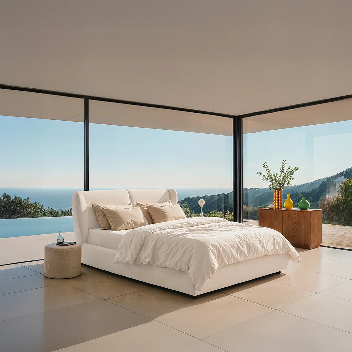 MALO - Fabric Storage Bed - King Size