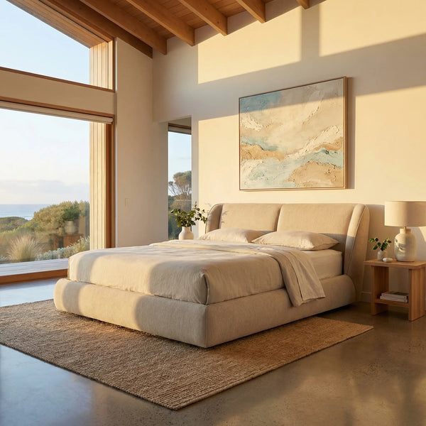 MALO - Fabric Storage Bed - King Size
