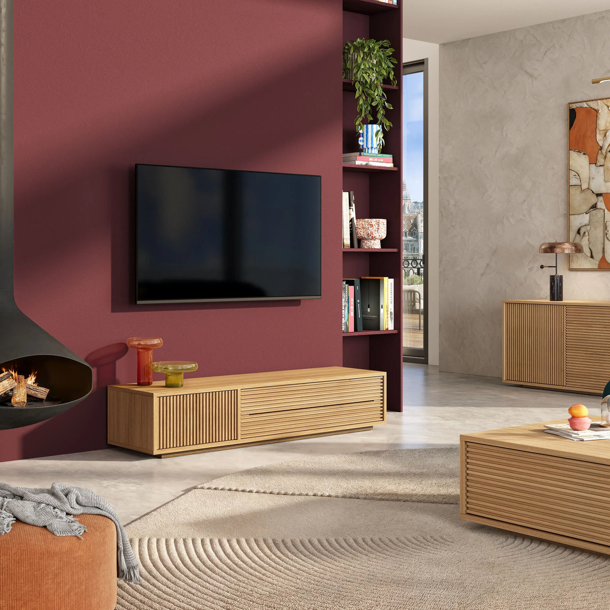 MAX - Oak Entertainment Unit