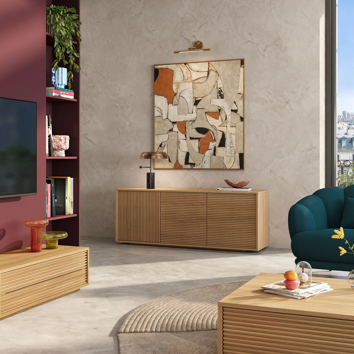 MAX - Oak 3 Door Sideboard