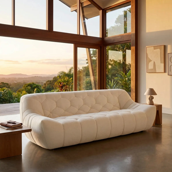 MELFI - Fabric 3 Seater Sofa