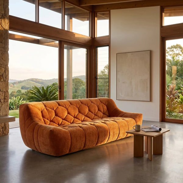 MELFI - Fabric 3 Seater Sofa