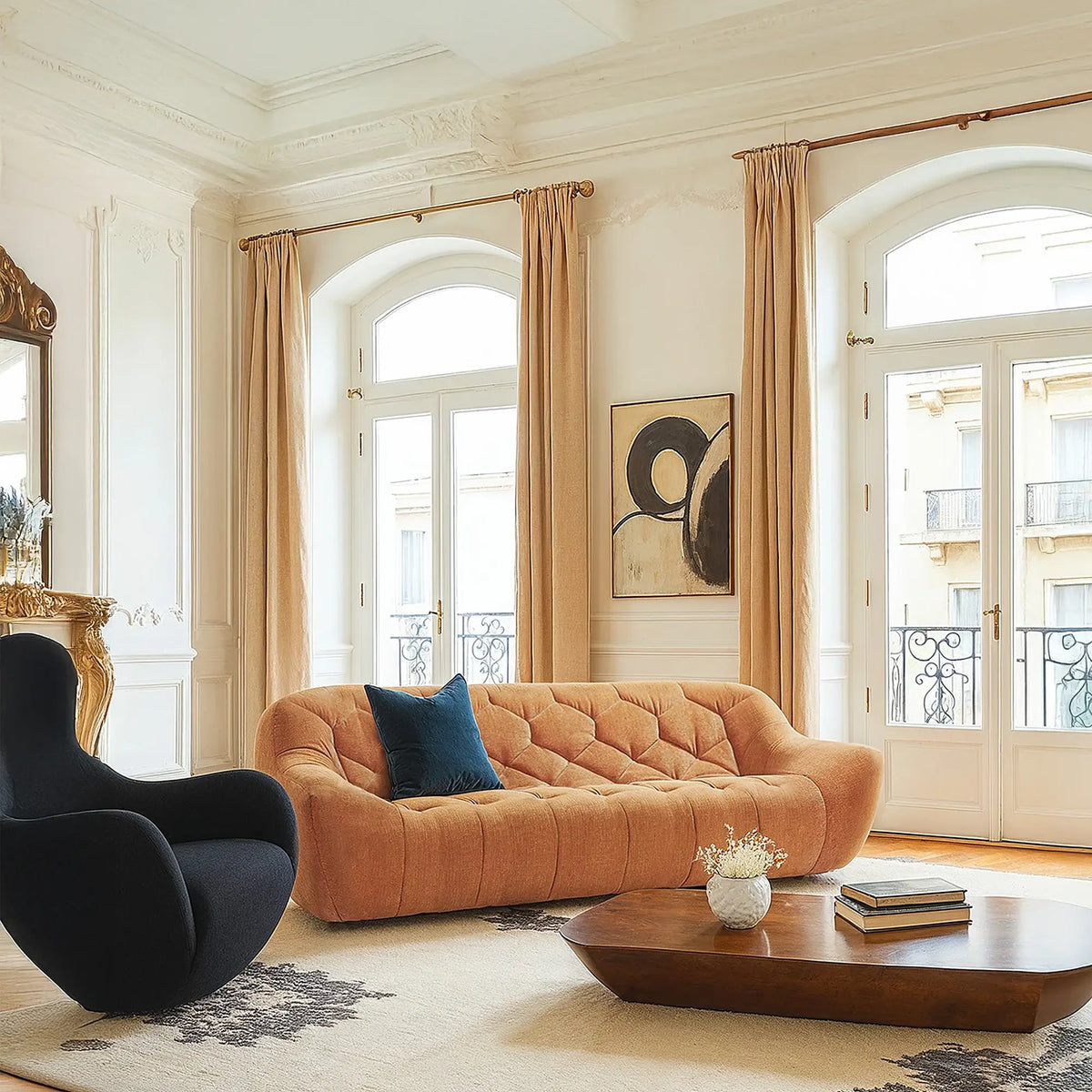 MELFI - Fabric 3 Seater Sofa