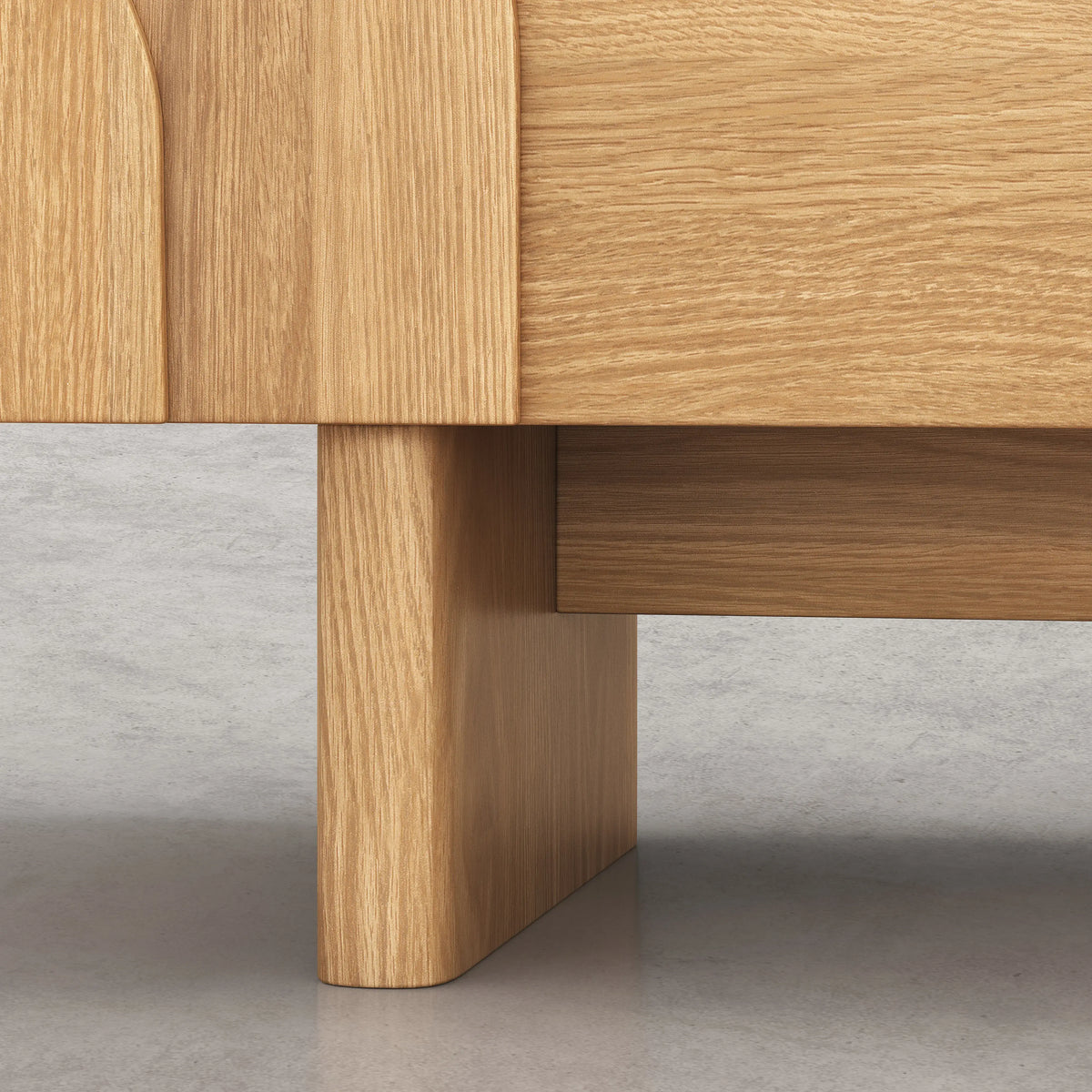 MILORD - Oak 3 Drawer Entertainment Unit