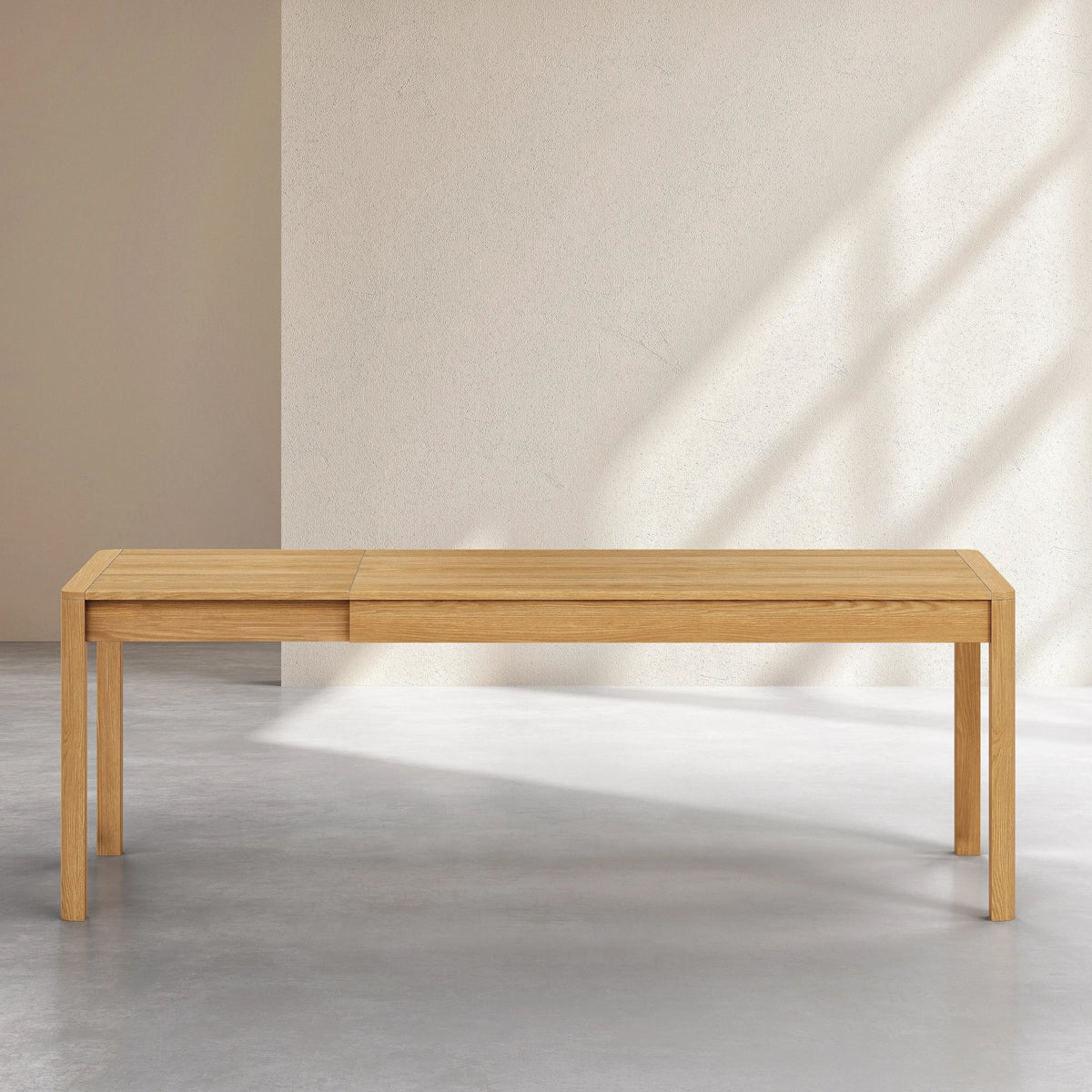 MILORD - Oak Extendable Rectangular Table