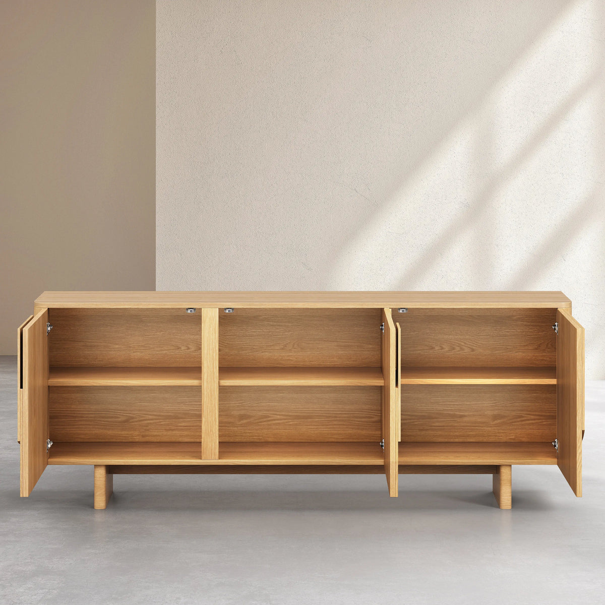 MILORD - Oak 3 Door Sideboard