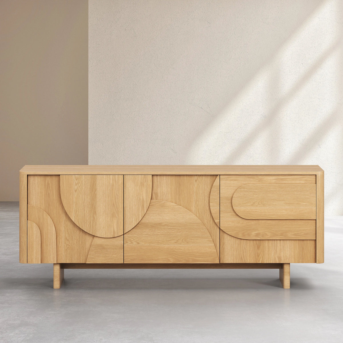 MILORD - Oak 3 Door Sideboard