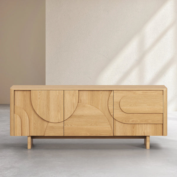 MILORD - Oak 3 Door Sideboard