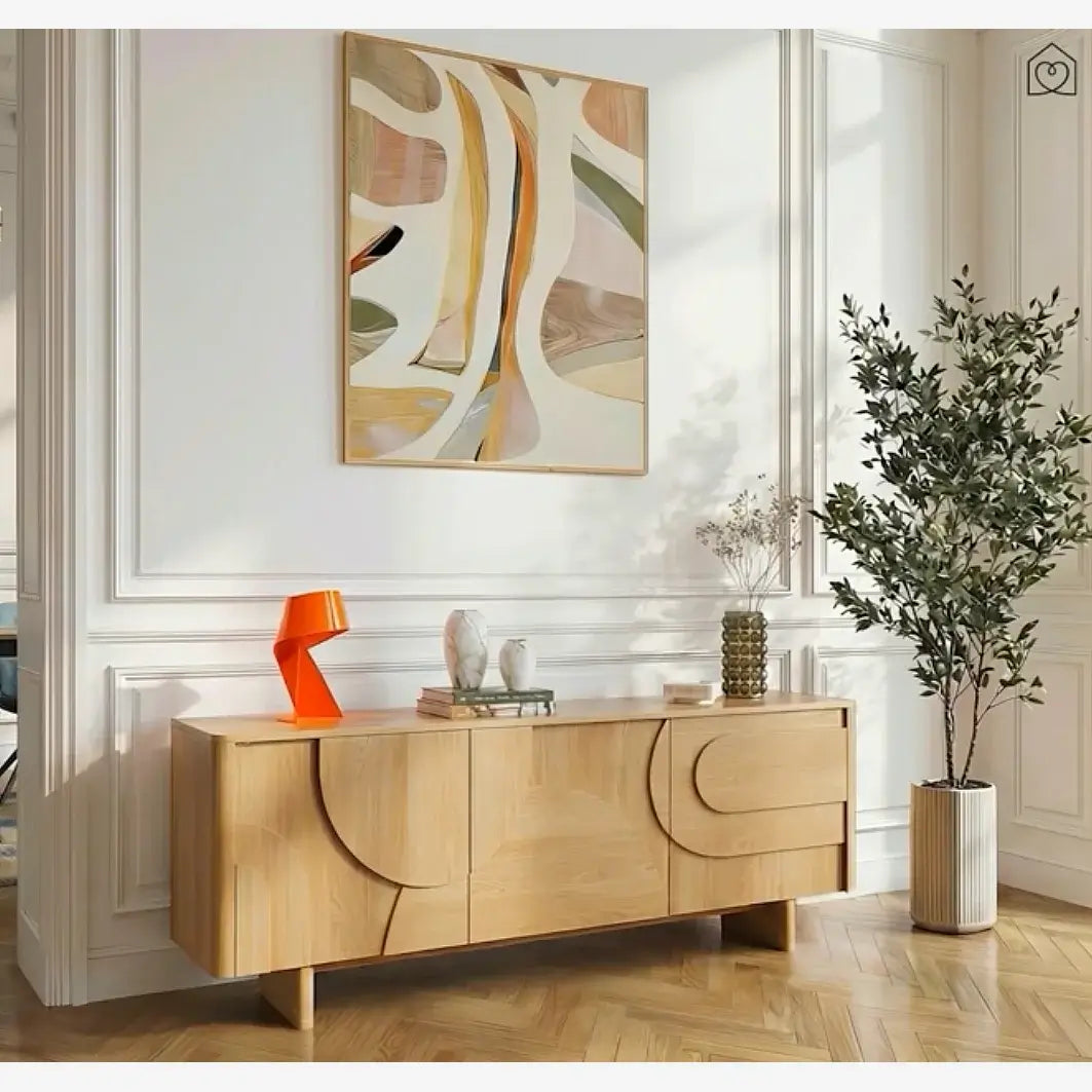 MILORD - Oak 3 Door Sideboard