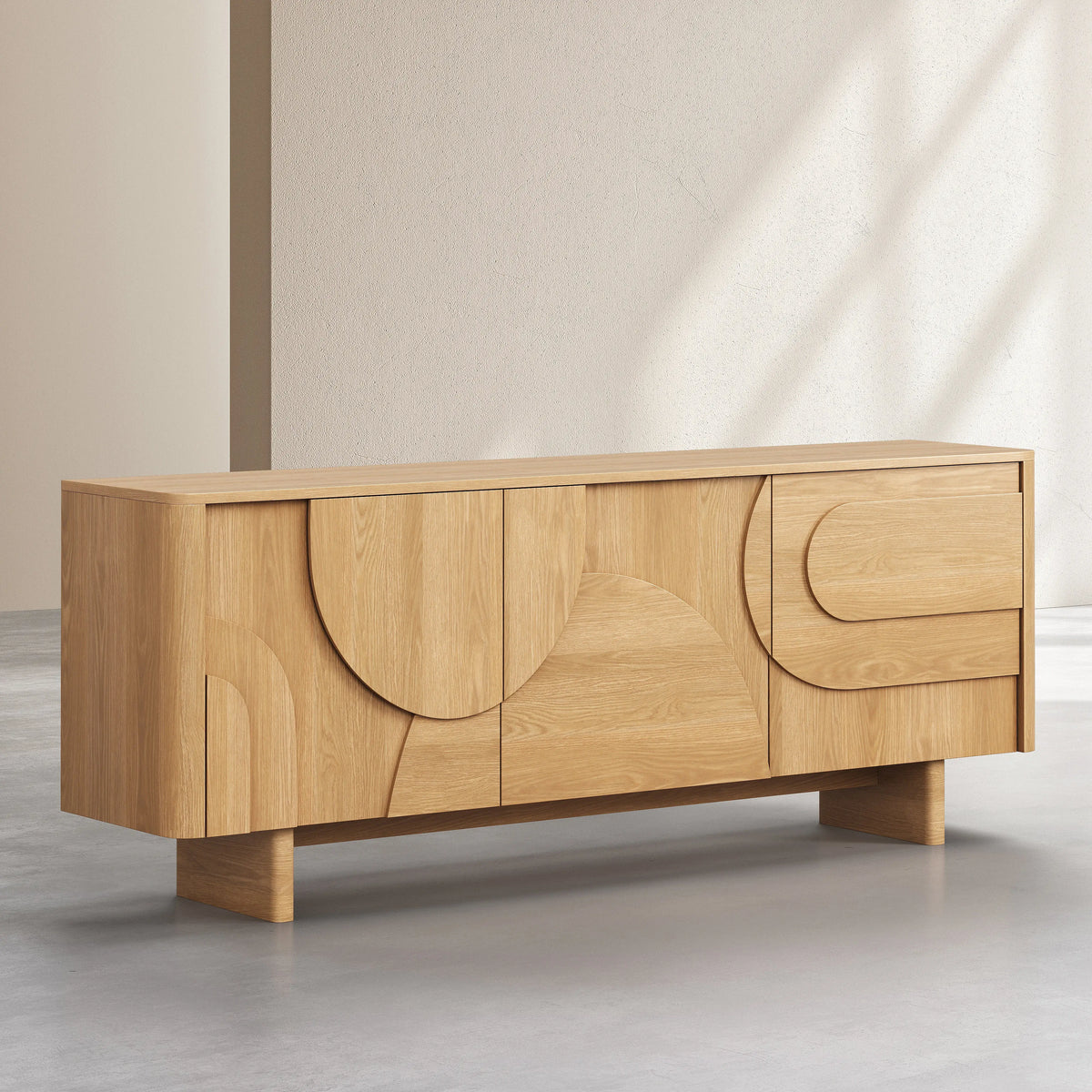 MILORD - Oak 3 Door Sideboard