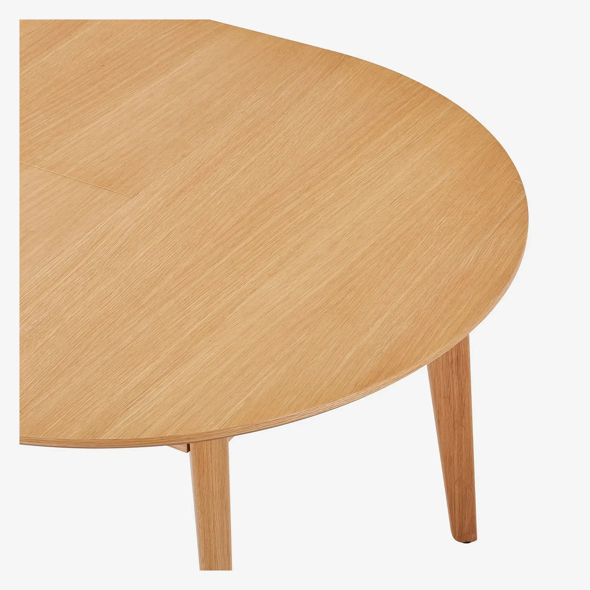 MODER II - Oak Extendable Round Dining Table