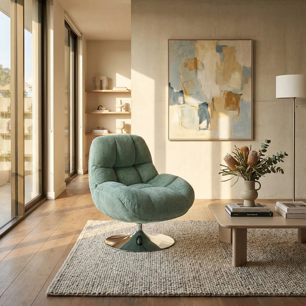 MOGLIANO - Fabric Swivel Armchair