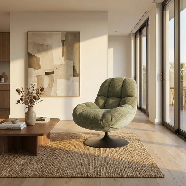 MOGLIANO - Fabric Swivel Armchair