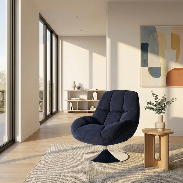 MOGLIANO - Fabric Swivel Armchair