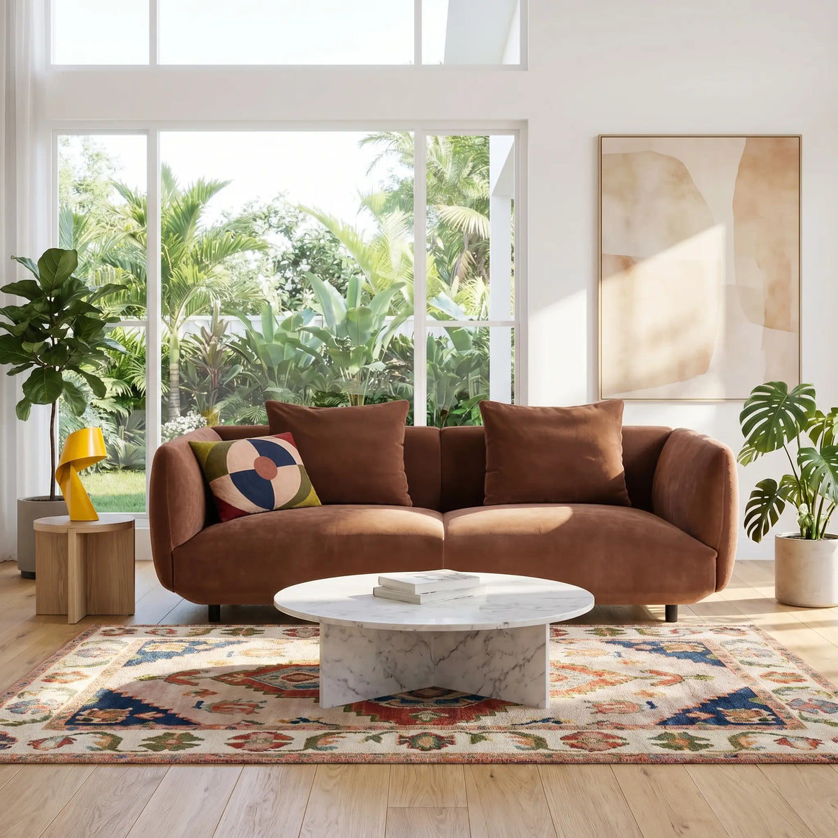 MOSERI - Fabric 4 Seater Sofa