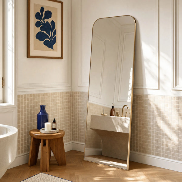 MURANO - Stainless Steel Arch Mirror - 80 x 190 cm