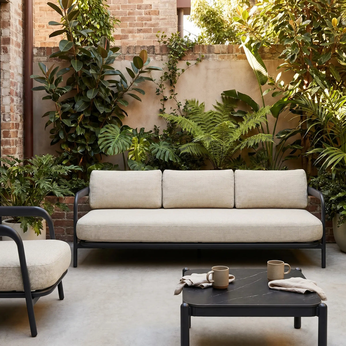 NAZARE - Aluminium Outdoor 3 Seater Sofa