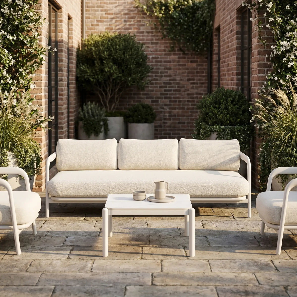 NAZARE - Aluminium Outdoor 3 Seater Sofa