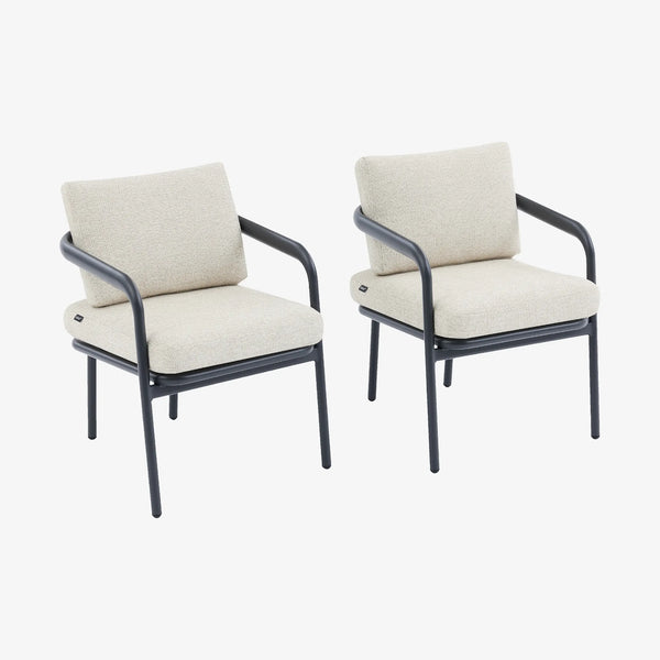 NAZARE - Aluminium Set of 2 Outdoor Chairs