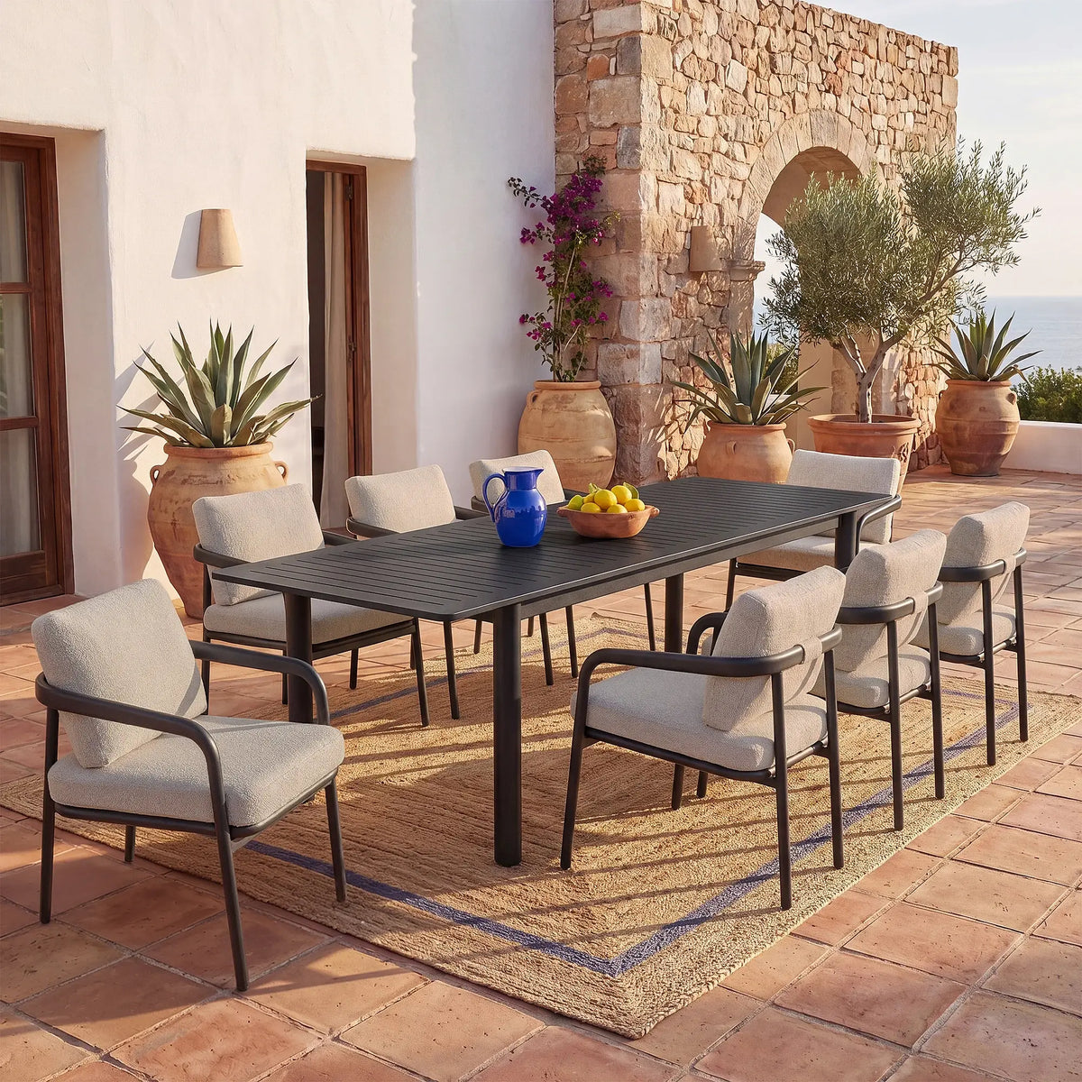 NAZARE - Aluminium Set of 2 Outdoor Chairs