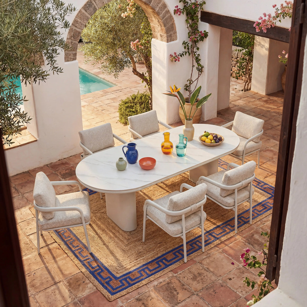 NAZARE - Aluminium Set of 2 Outdoor Chairs