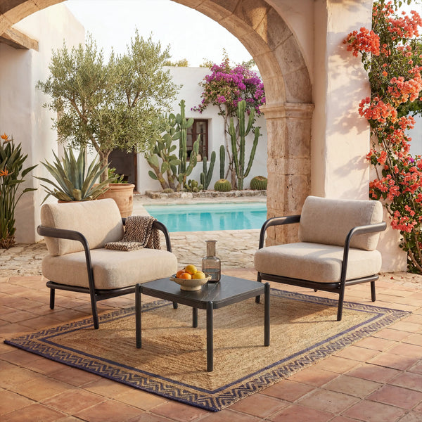 NAZARE - Aluminium Square Outdoor Coffee Table
