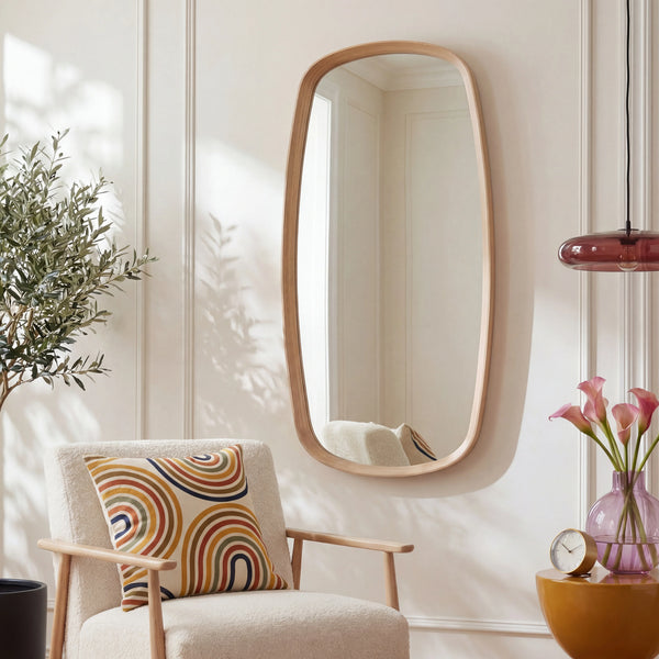 NEBORIA - Oak Rectangular Mirror - 60 x 110 cm