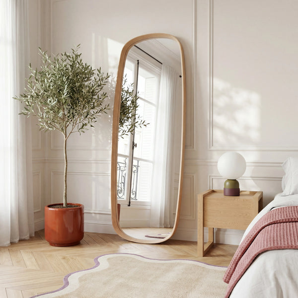 NEBORIA - Oak Oval Mirror - 70 x 180 cm