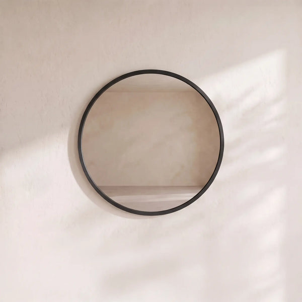 NEPTUNE II - Oak Round Mirror - 100 cm