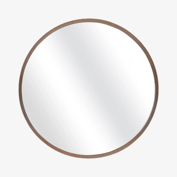 NEPTUNE II - Oak Round Mirror - 100 cm