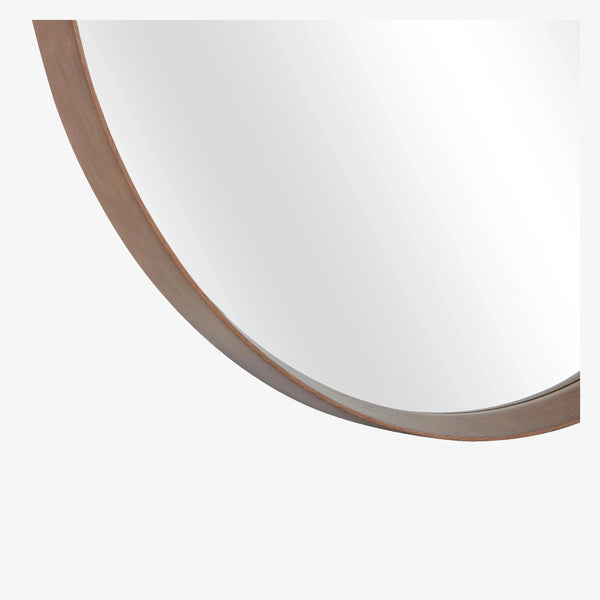 NEPTUNE II - Oak Round Mirror - 100 cm