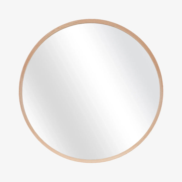 NEPTUNE II - Oak Round Mirror - 100 cm