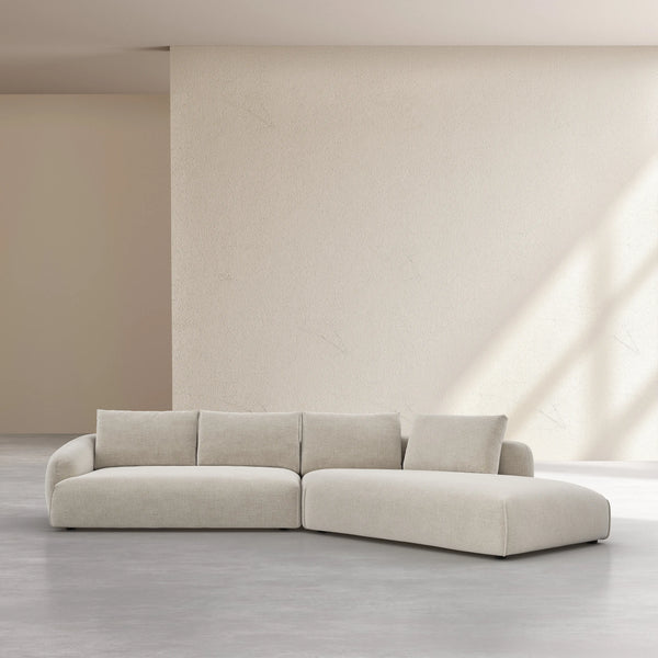 NIZIDA - Fabric Right-hand Chaise Sofa