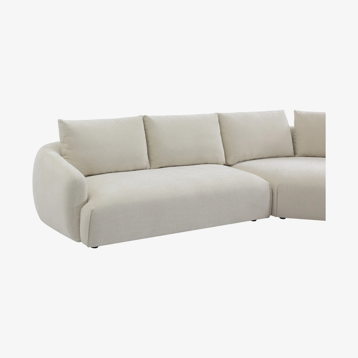 NIZIDA - Fabric Right-hand Chaise Sofa
